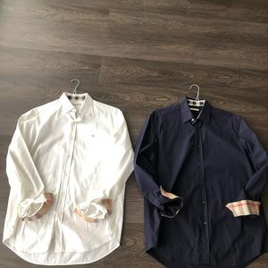 Bundle - 2 Burberry Shirts w/ Nova Check Cuffs